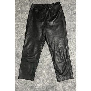 VINTAGE Mixit High Rise Leather Pants Women’s 14 Black Waist Grunge Goth Rock